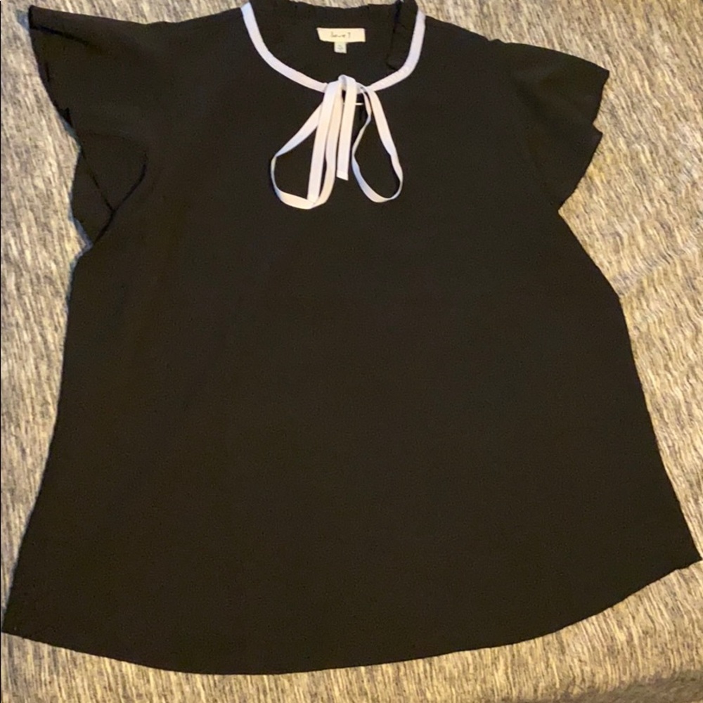 Black Top with White Bow
